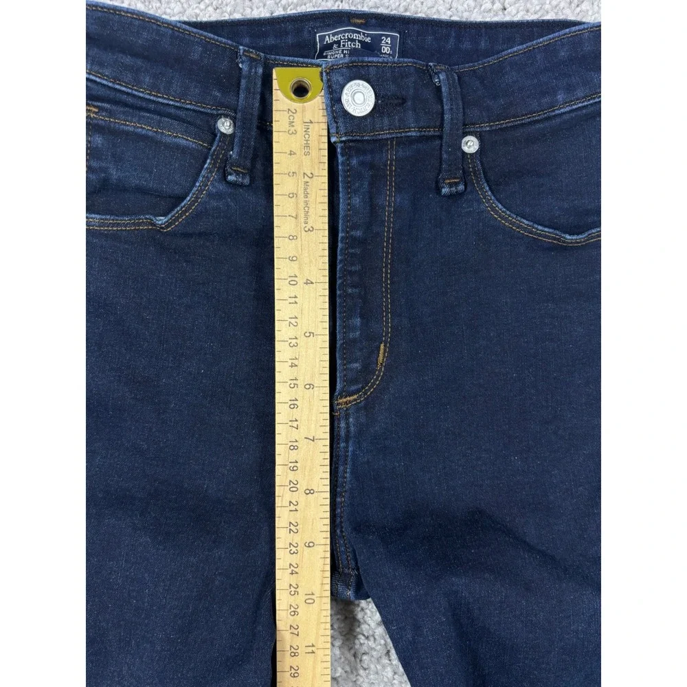 Abercrombie & Fitch‎ Simone High Rise Super Skinny Jeans Dark Wash 24 00S Indigo